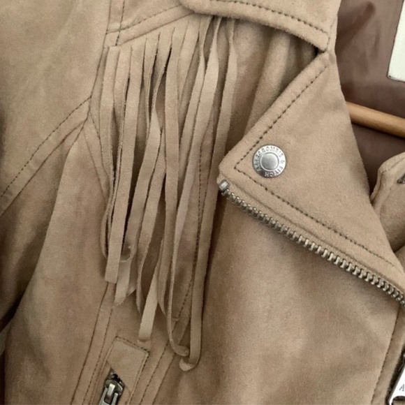 Abercrombie & Fitch Suede Fringe Moto Crop Jacket - Picture 4 of 7